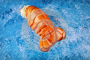 Lobster dinner with boiled lobster tail