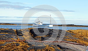 Lobster fishing boat Atlantic coast Nova Scotia