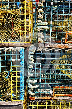 Lobster fishing traps at Peggy's Cove Nova Scotia Canada