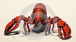 Lobster: A Perspective Rendering With Inventive Character Designs photo