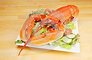 Lobster on plate
