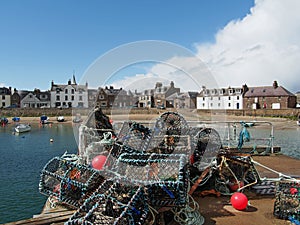 Lobster pot in Stonehaven harbor, Scotland