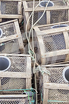 Lobster traps background
