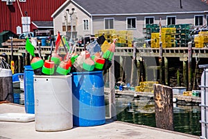 Lobster Traps and Buoys