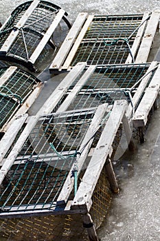 Lobster Traps in Ice & Snow