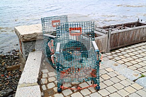 Lobster Traps Maine Coast