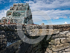 Lobster Traps on Stone Pier, Orkney