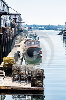 Lobster Traps on a Sunny Dock