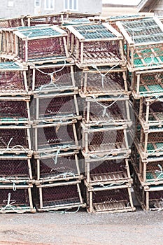 Lobster Traps on Wharf