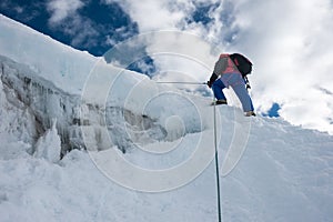 Lobuche east peak climbing, Everest region, Nepal photo