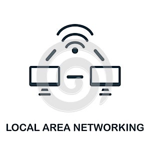 Local Area Networking flat icon. Colored element sign from networking collection. Flat Local Area Networking icon sign