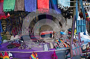 Local art and craft from yak wool in the Villages along Langtang Valley Trek. Nepal