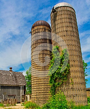 Local Barn and Silos in Midwestern Illinois