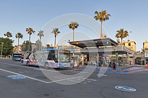 Local bus station in Paphos, Cyprus