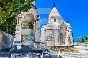 Local cemetery on Island of Brac, in Supetar, Croatia. photo