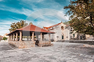 Local church in village Blato on Korcula in Croatia