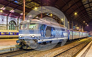 Local diesed train at Strasbourg station