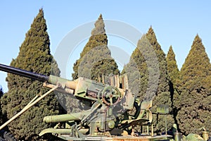 Local feature of antiaircraft machine gun photo