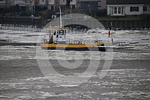 Local ferry between Gouderak and Moordrecht between the ice flak