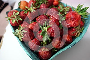 Local fresh ripe strawberries from local fresh produce market