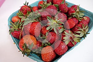 Local fresh ripe strawberries from local fresh produce market