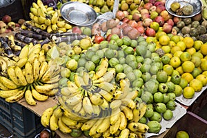 Local fruits market in India