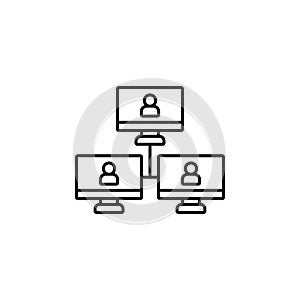 local, game, multiplayer icon. Simple thin line, outline vector of esport icons for UI and UX, website or mobile application