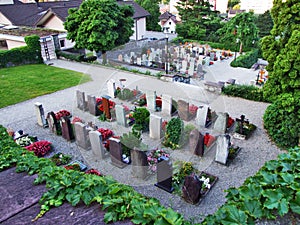 A local graveyard in the Sargans settlement