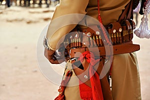 Local guard in Petra Jordan