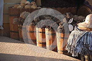 local herbs at local market in dahab, red sea region, sinai, egypt