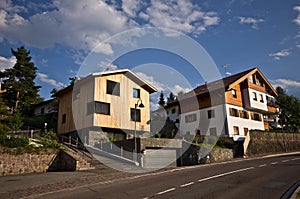 Local houses in Castelrotto, Italy.