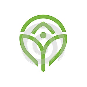 Local Leaf Growth Logo Design Inspiration