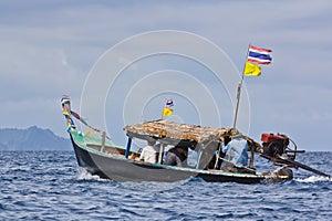 Local long-tail boat at Surin Island