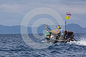 Local long-tail boat at Surin Island