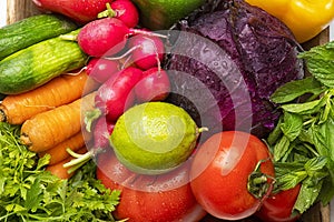 Local market fresh vegetable, Fresh vegetables closeup