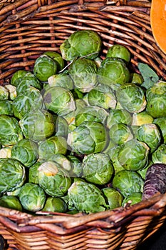 Local produce for sale, bruxelles sprouts