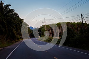 Local road in Krabi Thailand