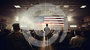 A local school's Veteran's Day assembly, where students pay their respects to veterans