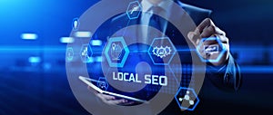 Local Seo Digital marketing and internet advertising concept photo