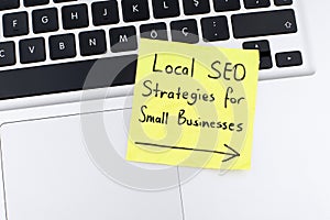 Local seo strategy search engine optimization concept background photo