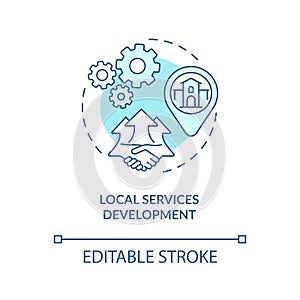 Local services development concept icon