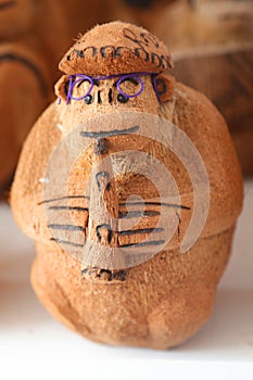 Local Souvenirs made from coconut in Punta Cana, Dominican Republic