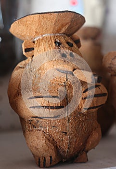 Local Souvenirs made from coconut in Punta Cana, Dominican Republic