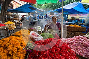 Local street vendor. Since the beginning of the XXI century the Bali's population increased by more than a million people