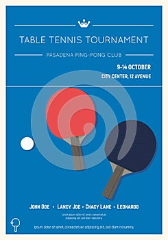 Local table tennis tournament poster