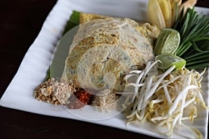 Local Thai food padthai fried noodle