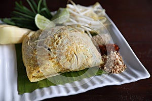 Local Thai food padthai fried noodle