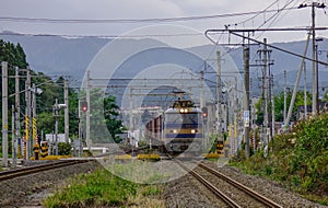 A local train coming to railway station