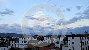 Local white houses in Dali