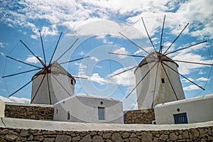 Local windmills in Mykonos (Greece)